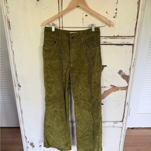 Sezane Olive Corduroy Women's Pants